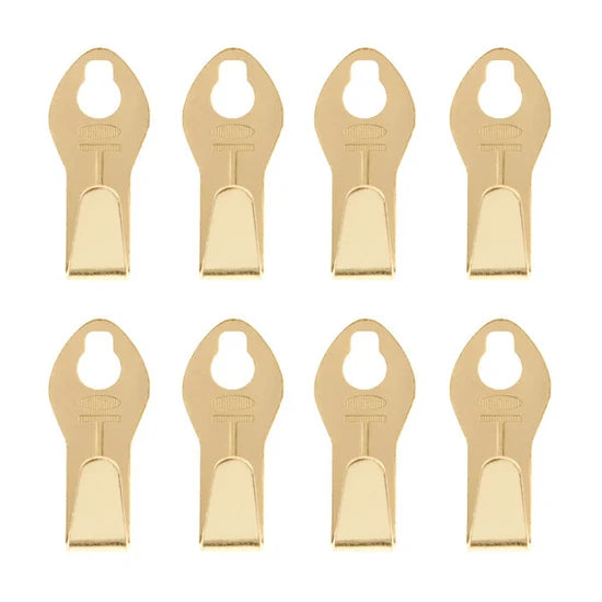 TAKKER PICTURE HOOKS 8PK BRASS - 661805