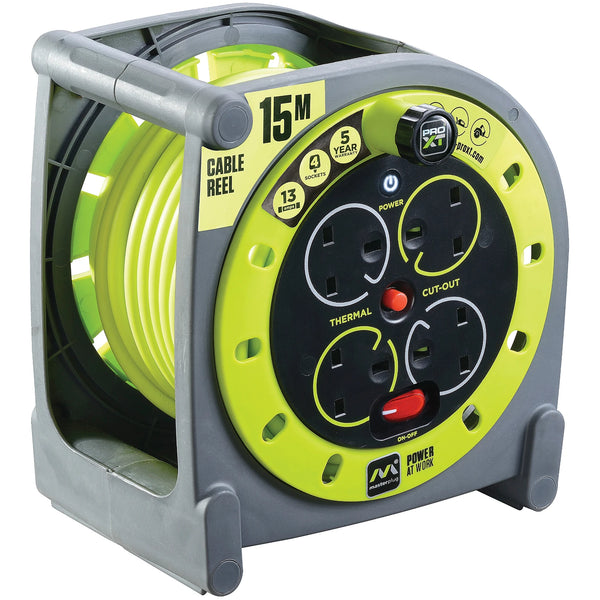 LUCECO 15MT 4 SOCKET 13AH CABLE REEL - 622851