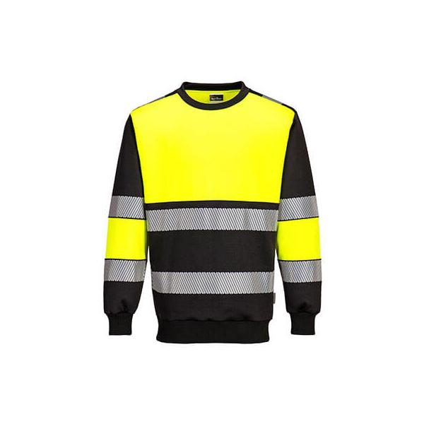 Portwest PW376 Hi-Vis Class 1 Sweatshirt Yellow/Black