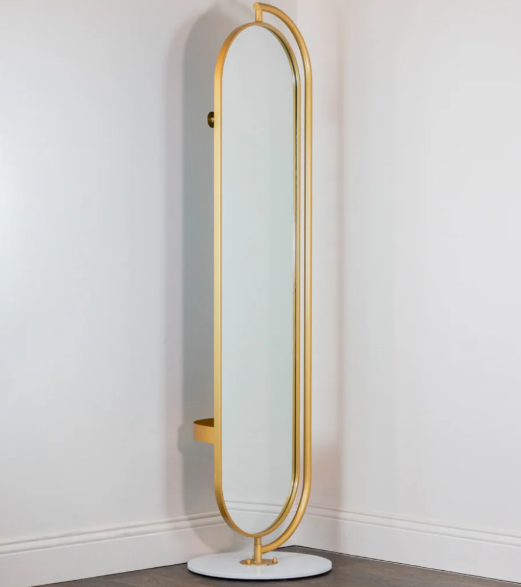 Tara Lane Rotating Mirror with Hangers & Marble Base 159cm - 6429961