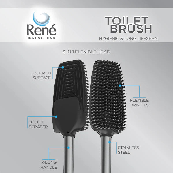 René Innovations Silicone Toilet Brush Stainless Steel - 359922