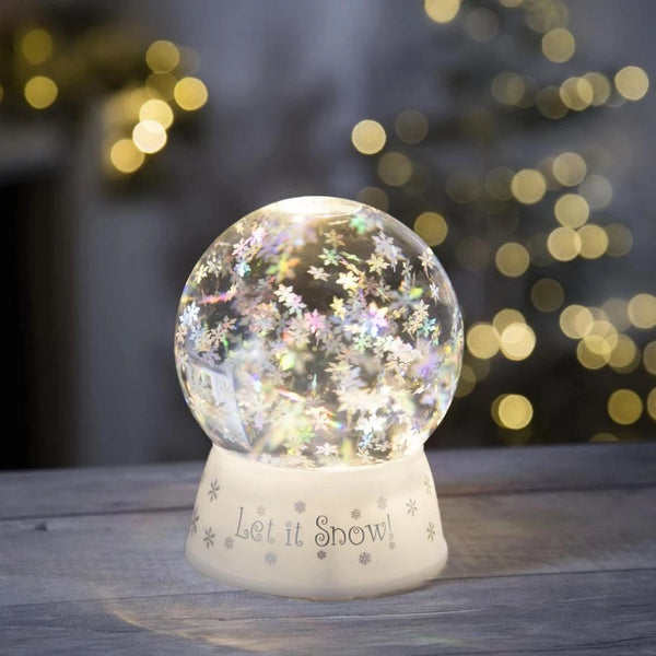 15CM SNOWFLAKE WATER SPINNER GLOBE - 663210