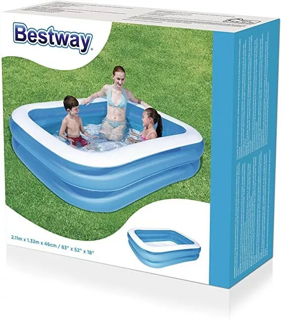 BestWay Blue Rectangular Family Pool 6.9ft x 4.3ft - 391444