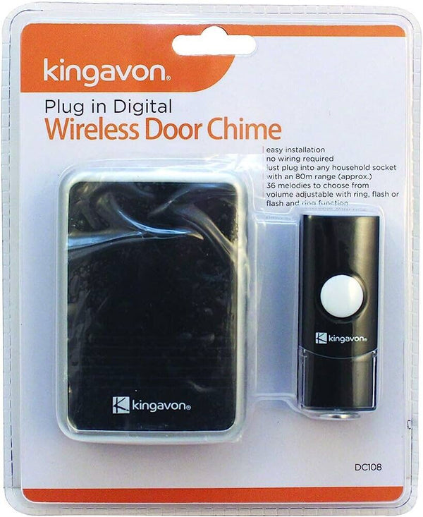 Kingavon Plug-in Digital Wireless Door Bell Chime - 621070