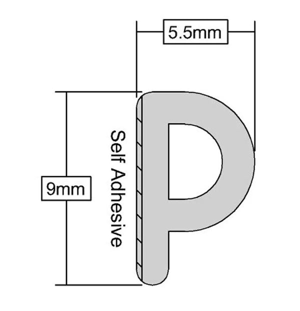 STORMGUARD 5MT DRAUGHT P STRIP