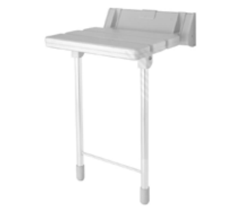 Aqua White Fold Up Shower Seat with Legs - 4271201