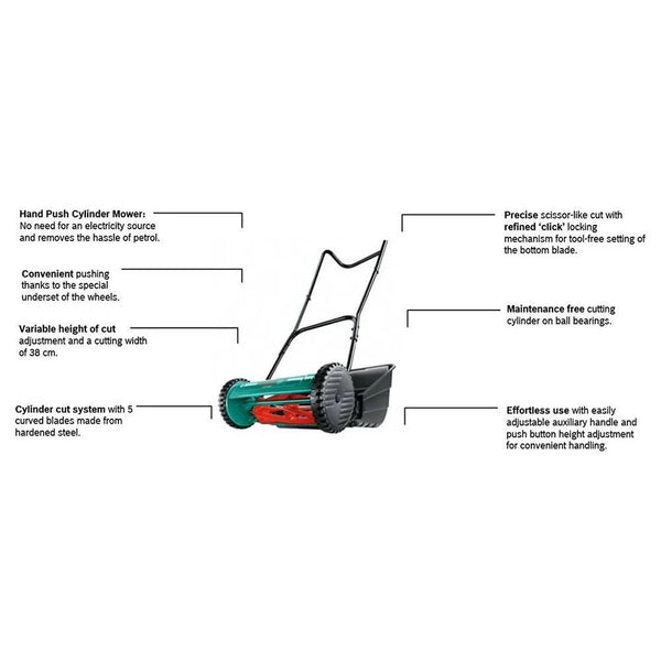 Bosch AHM 38G Push Mower - 39090