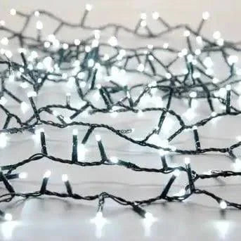 2000 Compact Christmas Lights W/Green Cable