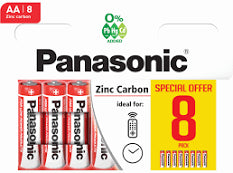 PANASONIC AA BATTERIES 8PC - 6201351