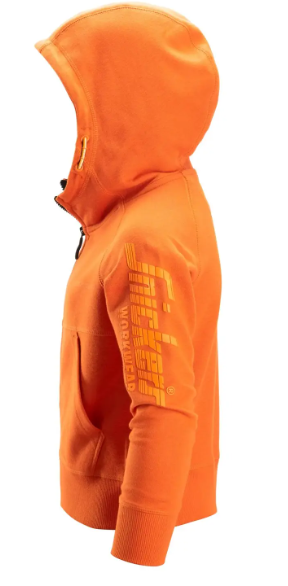 Snickers 7512 Junior Logo Full Zip Hoodie in Orange