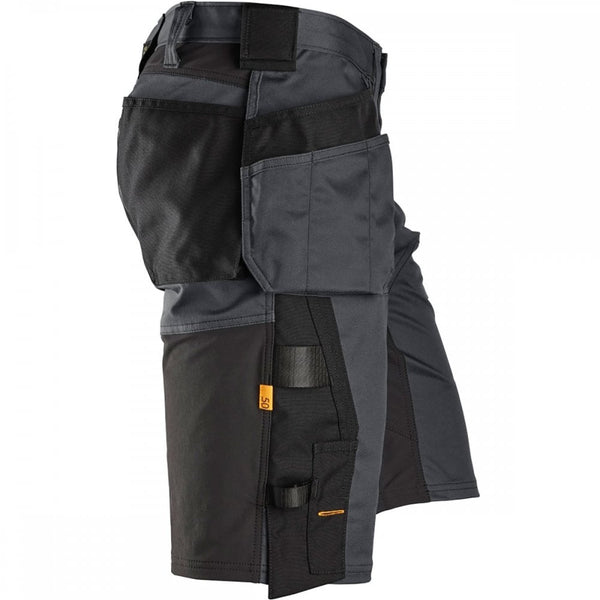 Snickers 6151 AllroundWork Stretch Loose Fit Work Shorts Grey/Black