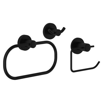 MALMO BLACK 3 PIECE SET (ROLL, RING & HOOK) - 350206