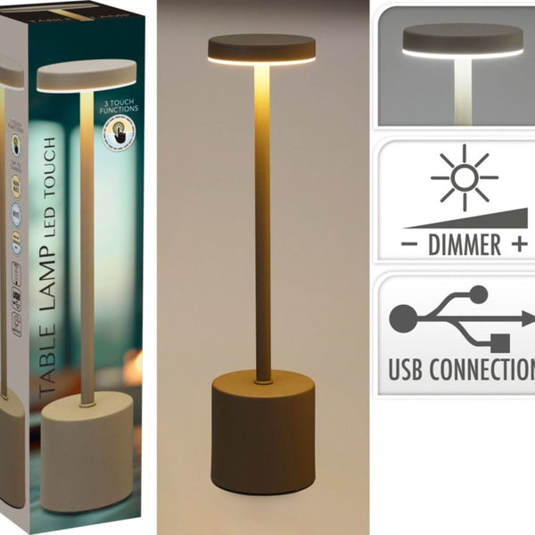 34CM TAUPE USB TOUCH LAMP - 630920