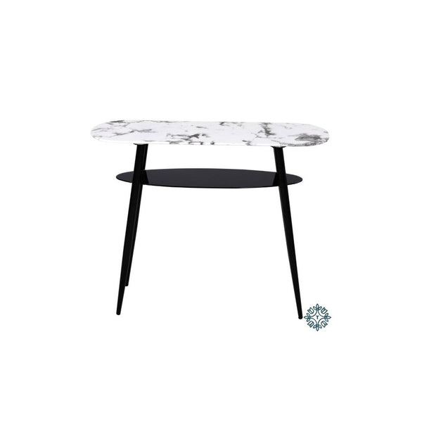 Tara Lane Sofia Console With Shelf Marbled Glass - 66125