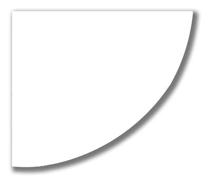 TEMA CORNER SHELF 200 X 200 X 15 WHITE - 070157