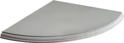 TEMA CORNER SHELF 300 X 300 X 15 GREY - 070165