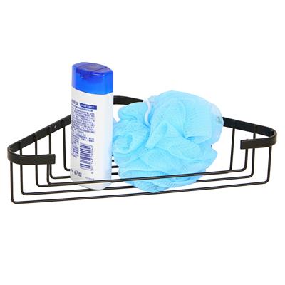 TEMA WIRE SINGLE CORNER SHOWER BASKET BLACK - 3541010