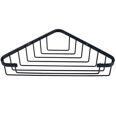 TEMA WIRE SINGLE CORNER SHOWER BASKET BLACK - 3541010