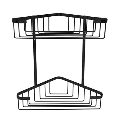 TEMA WIRE 2 TIER CORNER SHOWER BASKET BLACK - 354131