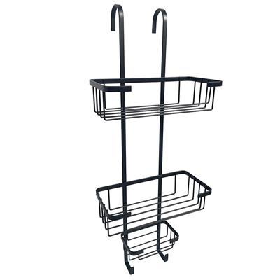TEMA WIRE 3 TIER HOOK OVER SHOWER BASKET BLACK - 354106
