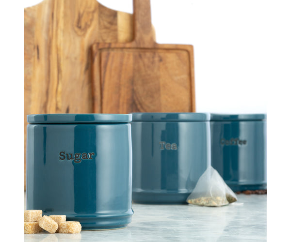 Accents Teal Tea/Coffee/Sugar Set - 6487122