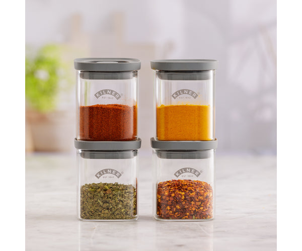 KILNER Fresh Storage 4pce Spice Jar Set - 648223