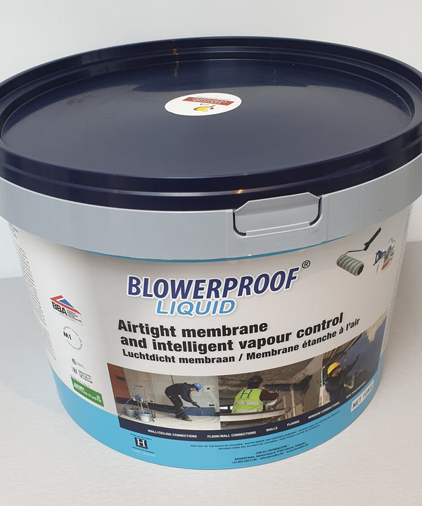Blowerproof Airtight Paint Blue - Spray On 10kg Drum