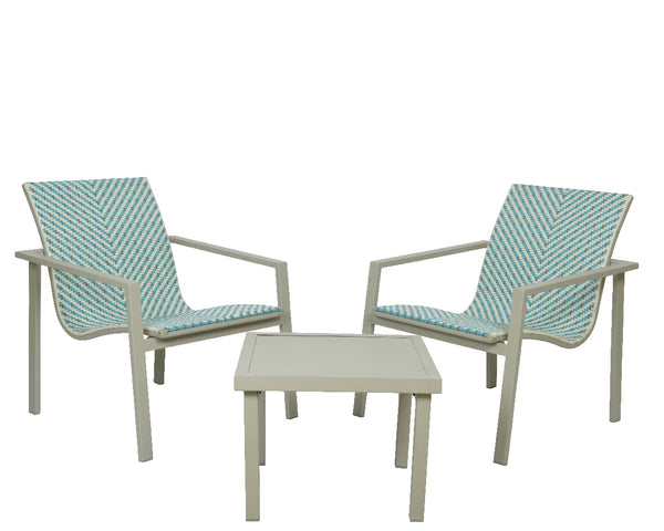 2 Seater Geo Lounge Set - Aqua - 3900475