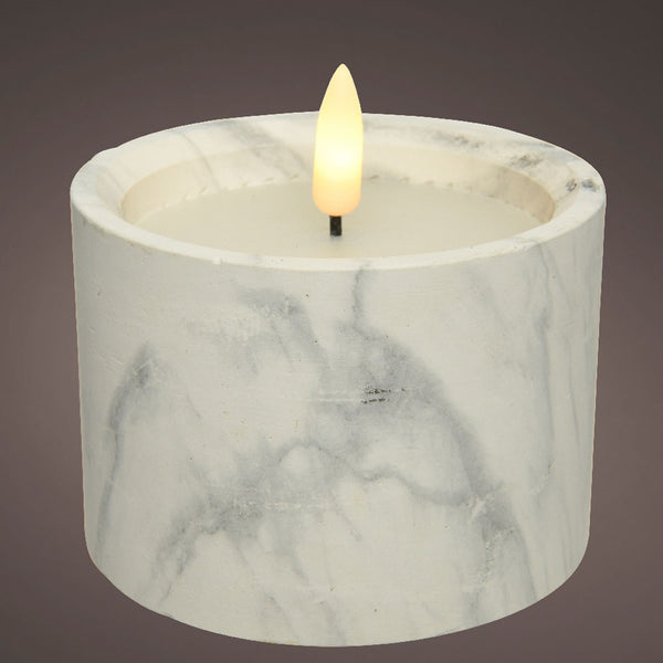 Marble Flameless Candle 8.5cm - 660843