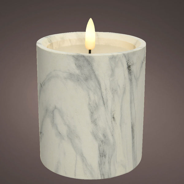 Marble Flameless Candle 12.5cm - 660844