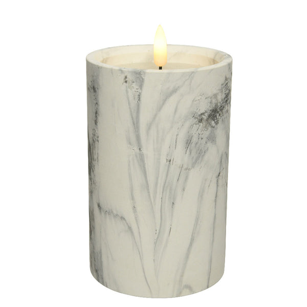 Marble Flameless Candle 16.5cm - 660845