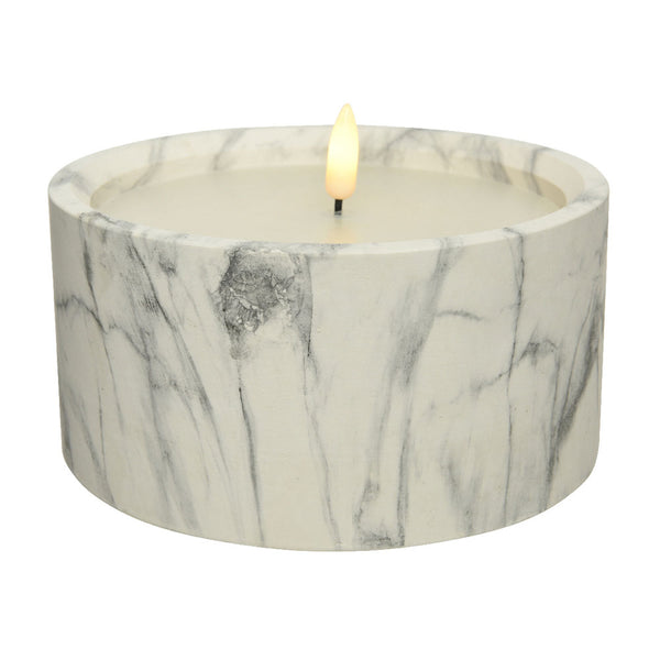 Marble Flameless Candle 9cm - 660846