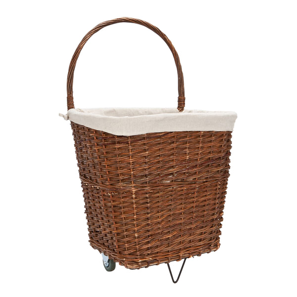 Natural Wicker Log Cart With Nylon Liner - 64583