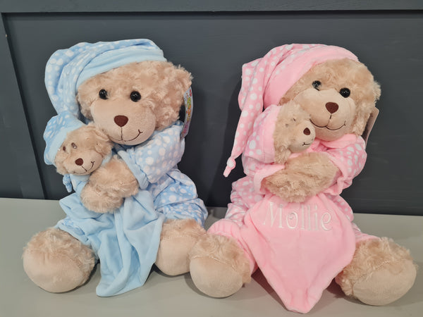 Personalised Bedtime Bear with Comforter - 685052