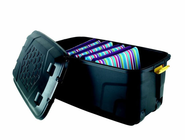 145L Storage Trunk W/Wheels Black - 644305