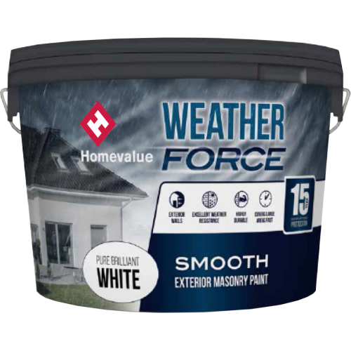 Homevalue Masonry Paint 10L White or Magnolia - 75993