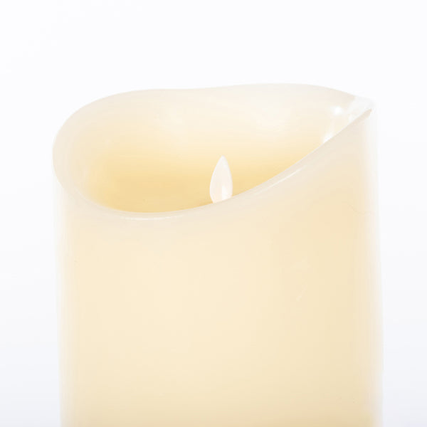 Flicker Led Candle W/5Hr Timer Ivory 33cm