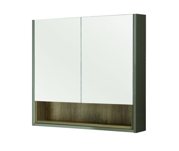 Lucca Gloss Taupe 800mm Mirror Cabinet - 350884