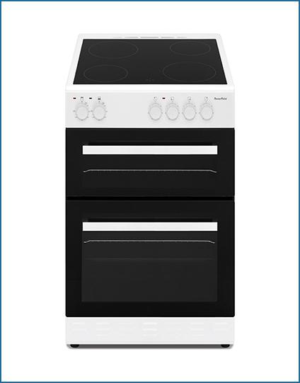 PowerPoint 50cm Double Cavity Oven with Ceramic Hob - 6150