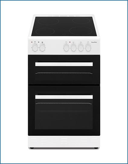 PowerPoint 50cm Double Cavity Oven with Ceramic Hob - 6150