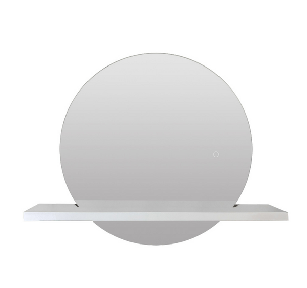 Venice Demist Black Lit Mirror Shelf 60cm - 35179