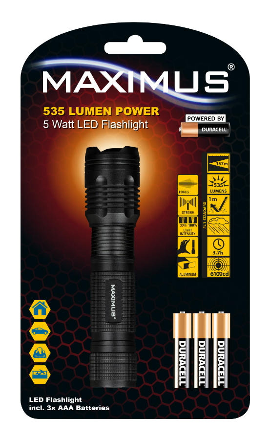 Maximus LED Flashlight 5W 500lm - 622107