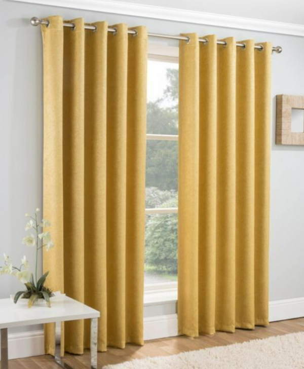 Vogue Ochre Curtains 90x90