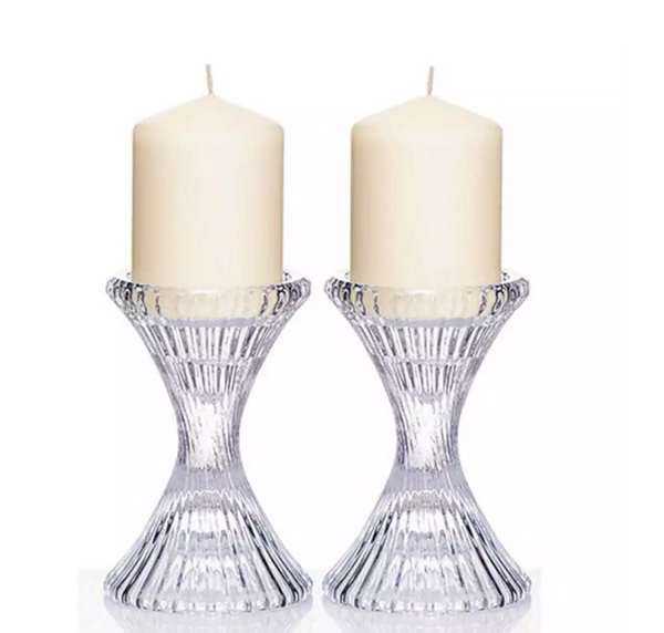 Newgrange Ella Pillar Candle Holder Pair - 6477683