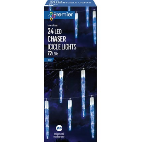 24 Chaser Icicles with 72 Blue LEDs - 661336