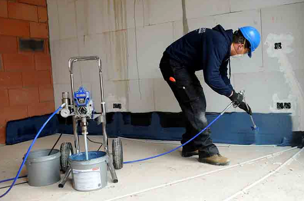 Blowerproof Airtight Paint Blue - Spray On 10kg Drum