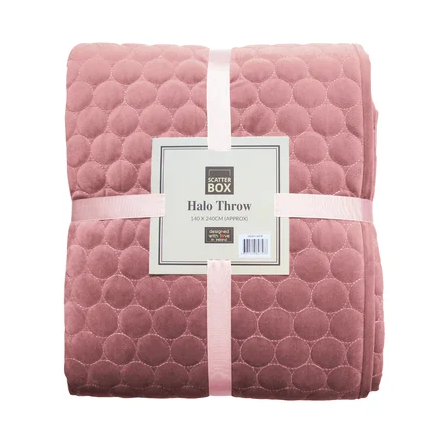 Scatter Box Halo Blush Throw 140 x 240cm - 64656