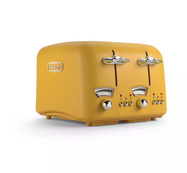 Delonghi Yellow Argento 4 Slice Toaster - 614314