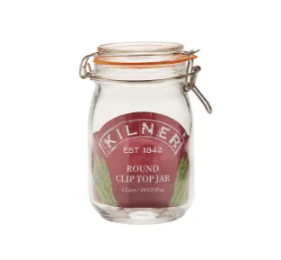 Kilner Clip Top Round Jar 1L - 64886