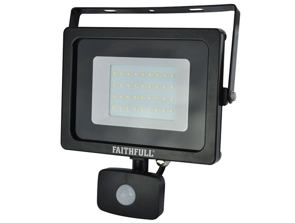 Faithfull Motion Sensor LED Security Light 30W 240V - 620253
